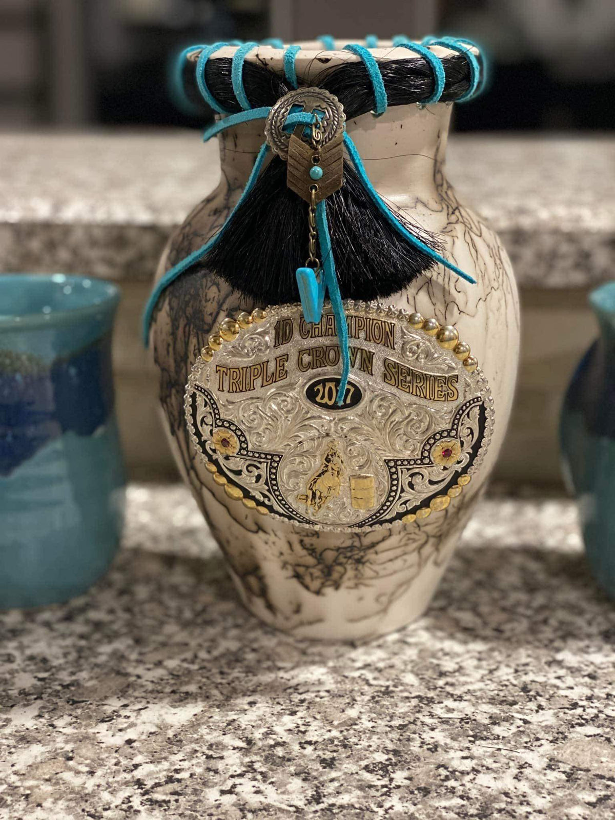 Custom order - Horse Hair Buckle Vase