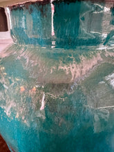 Load image into Gallery viewer, Large Lidded Jar Black and Turquoise - shipping included