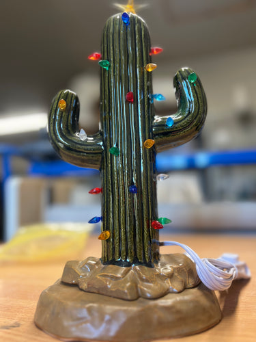 SECOND Ceramic Cactus Christmas Tree - Medium (12”) SHIPPING INCLUDED