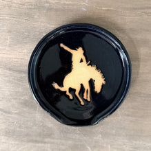 Load image into Gallery viewer, Bucking Horse Horse Spoon Rest in Outlaw Obsidian - Shipping Included