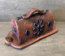 Load image into Gallery viewer, Purple Stones Western Style Butter Dish real WHITE GOLD luster - Shipping Included