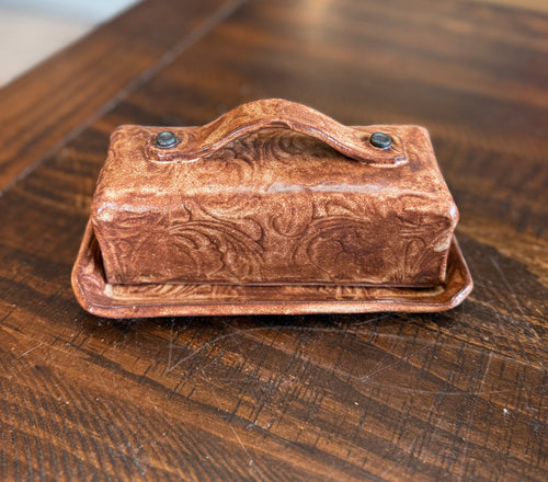 Rustic Brown Butter Dish #2 - shipping included!