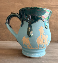 Load image into Gallery viewer, Cutting Horse Mug - Turquoise and Teal - Shipping Included