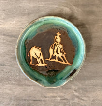 Load image into Gallery viewer, Woman Cutting Horse Spoon Rest in Patina Steel - Shipping Included