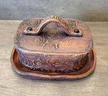 Load image into Gallery viewer, Leather Knot KERRYGOLD SIZE Butter Dish - Shipping Included