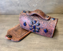 Load image into Gallery viewer, Purple Stones Western Style Butter Dish real WHITE GOLD luster - Shipping Included