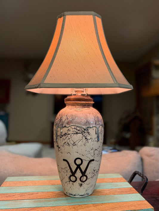 Tall Horse Hair Lamp