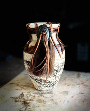 Load image into Gallery viewer, Custom Horse Hair Pottery 9&quot; Vase