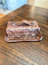 Load image into Gallery viewer, Dark Rustic Brown Butter Dish - shipping included!