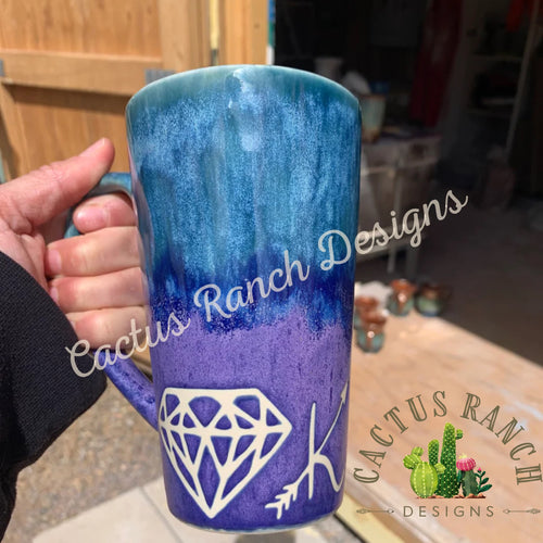 CUSTOM BRAND 16oz Tall Latte Ceramic Coffee Mug