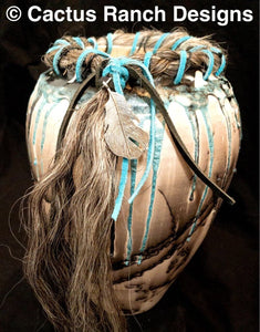 Custom Horse Hair Pottery 11" Vase