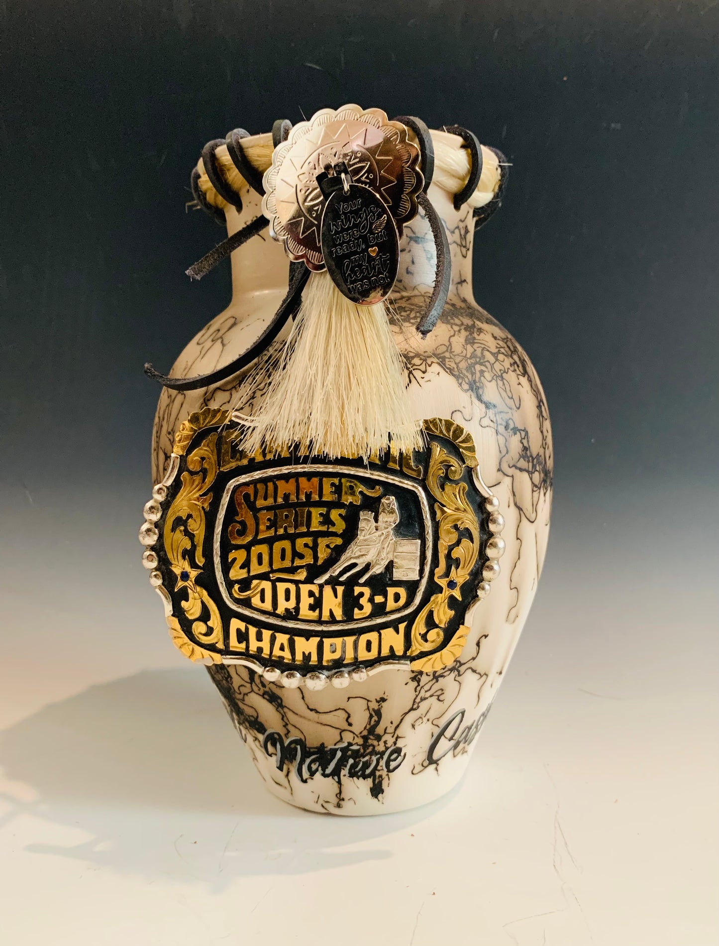 Custom order - Horse Hair Buckle Vase
