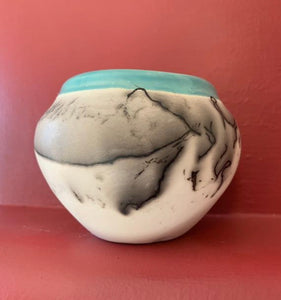 Custom Horse Hair Pottery Small 4" Bowl