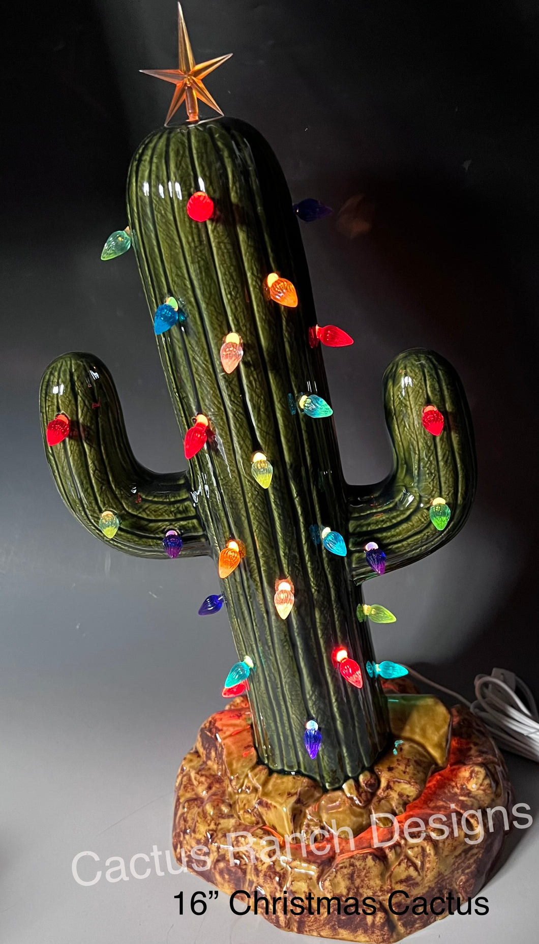 Ceramic Cactus Christmas tree - Large (16”)