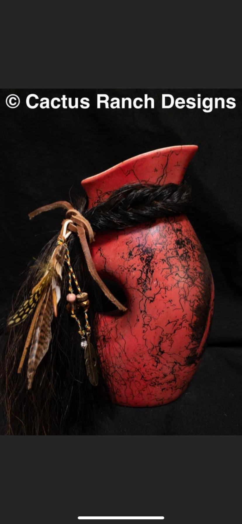 Custom Horse Hair Pottery Pitcher