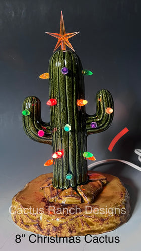 Ceramic Cactus CHRISTMAS tree - Small (8.5”)