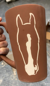 CUSTOM HORSE HEAD MARKINGS 16oz Coffee Mug