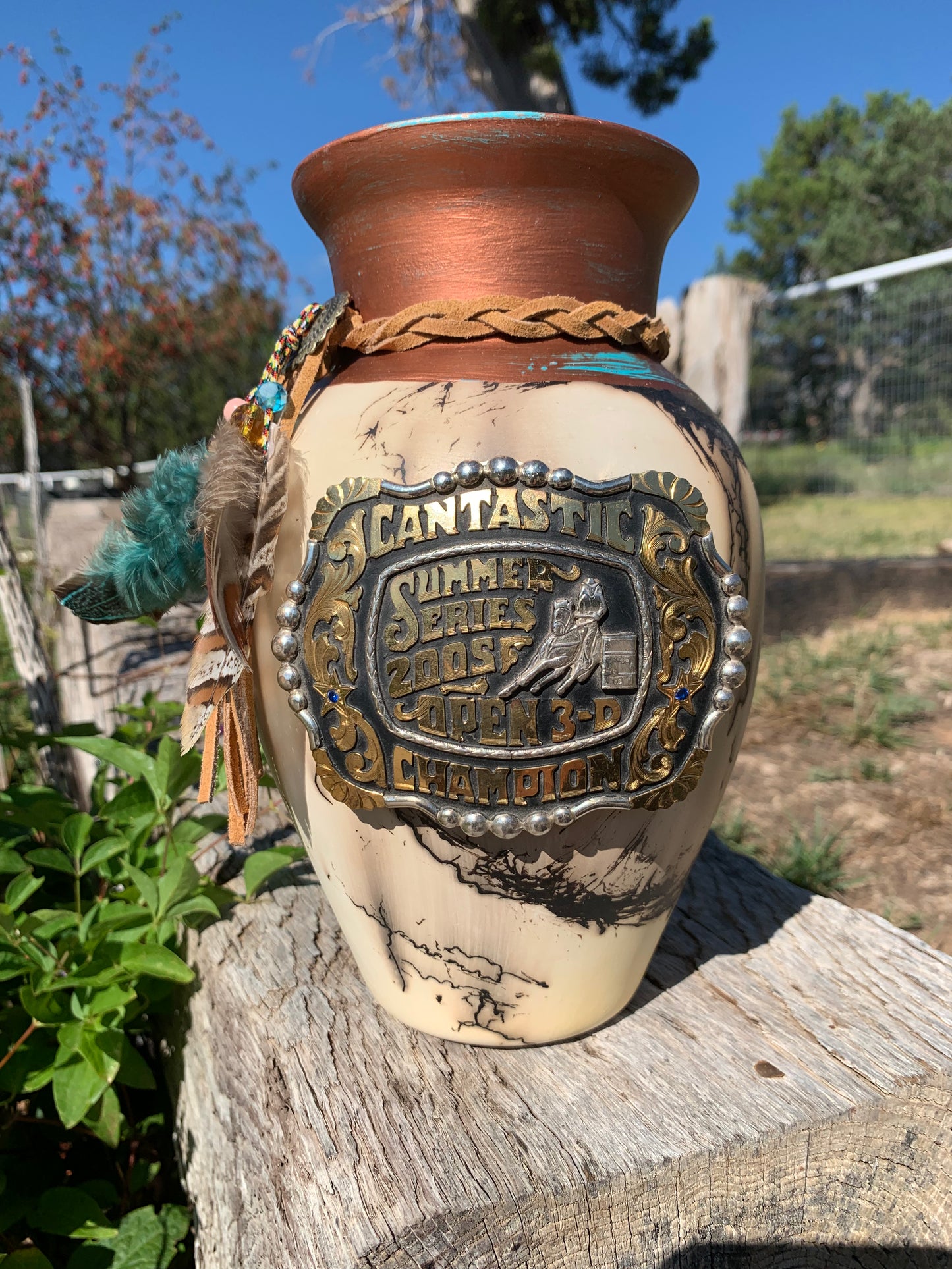 Custom order - Horse Hair Buckle Vase
